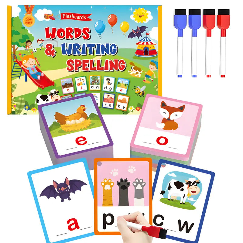 Sight Word Flash Cards – 100 Double-Sided, Writable & Wipeable