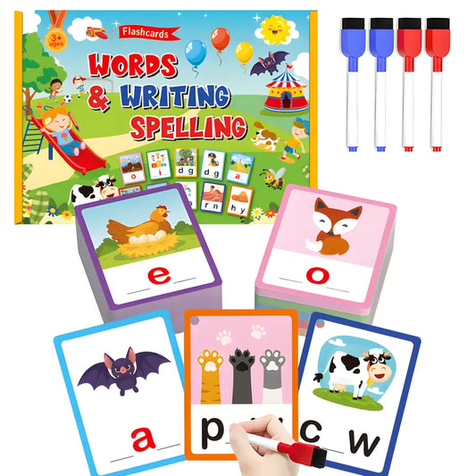 Sight Word Flash Cards – 100 Double-Sided, Writable & Wipeable
